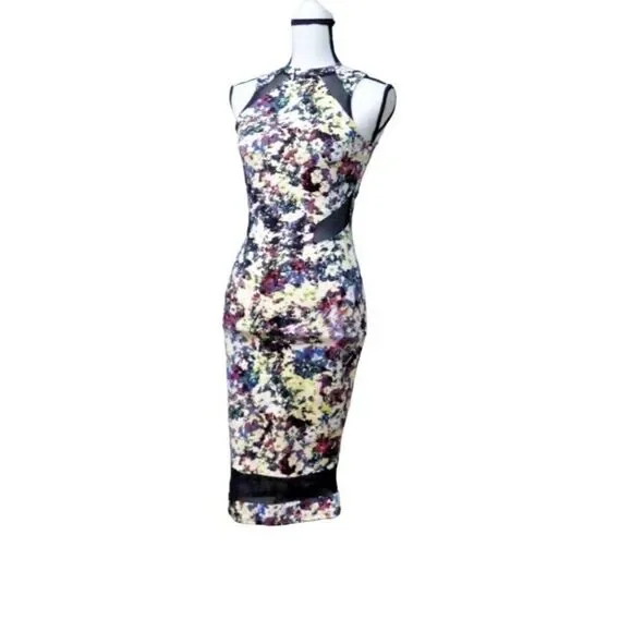 $59.00 Material Girl Junior’s Sleeveless Floral Print Bodyco, Multi, Size S - Picture 5 of 14